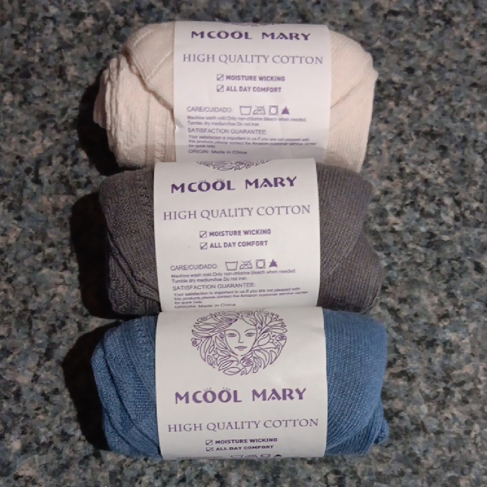 Women's Cotton Socks - Cream, Gray, Blue